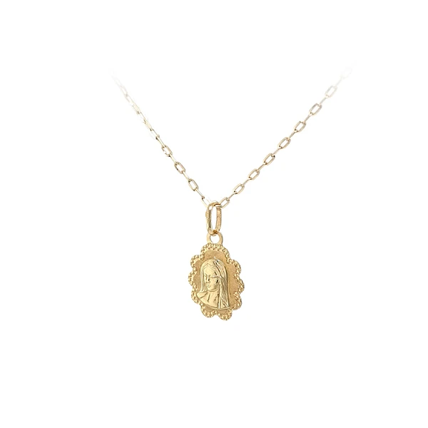 Gold-Anhänger Medaillon Jungfrau Maria