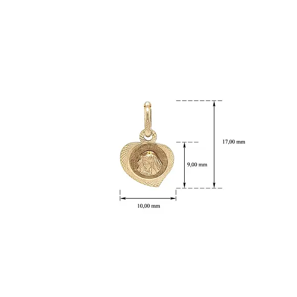 Gold-Anhänger Madonna im Herzen des Glaubens