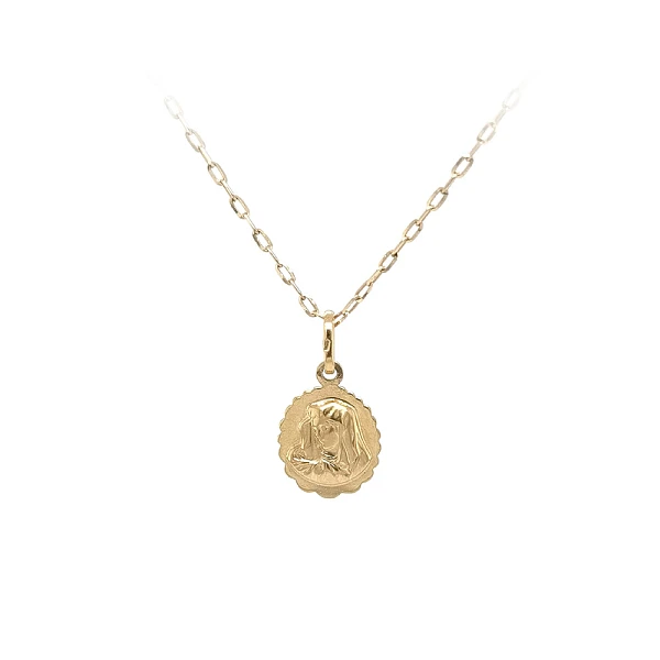 Goldanhänger der Jungfrau Maria als ewiges Symbol des Glaubens und des Schutzes