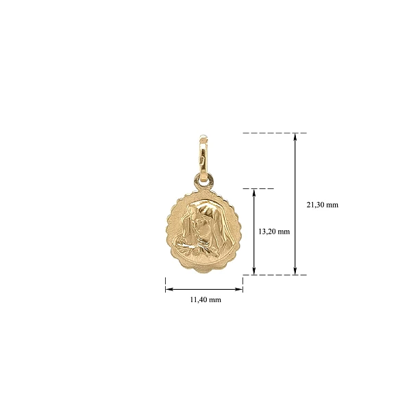 Goldanhänger der Jungfrau Maria als ewiges Symbol des Glaubens und des Schutzes