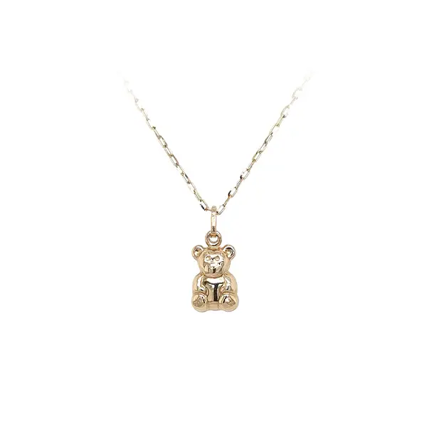 Goldener Teddybär-Anhänger