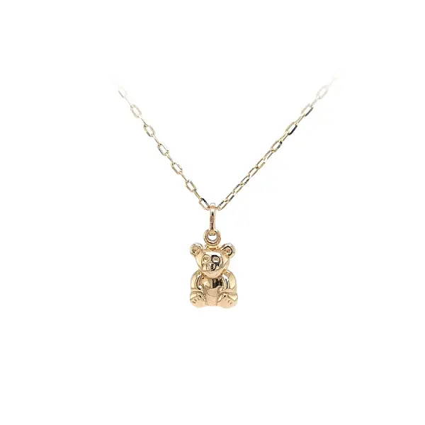 Goldener Teddybär-Anhänger