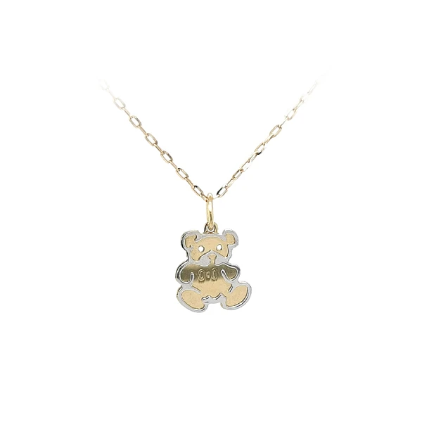 Goldener Teddybär-Anhänger