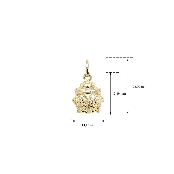 Luxus-Anhänger in Marienkäferform aus reinem Gold