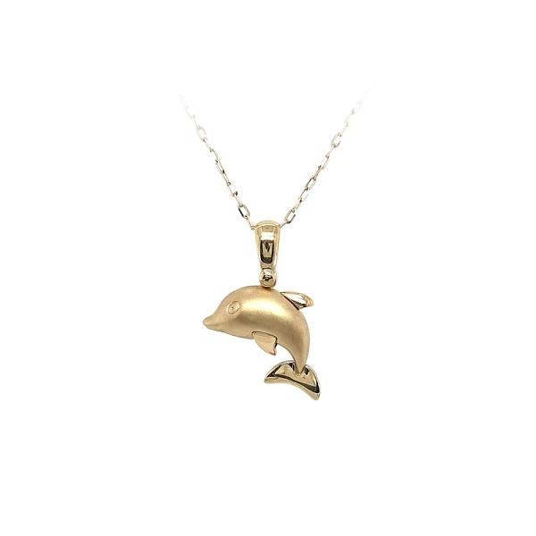Goldener Delphin-Anhänger