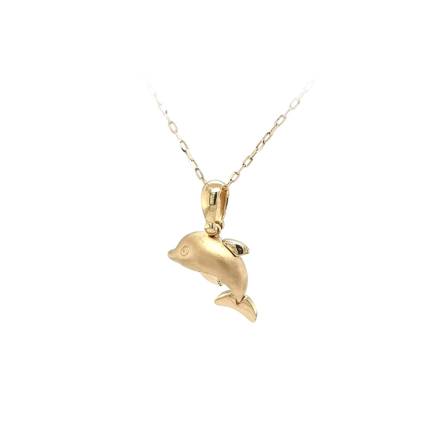 Goldener Delphin-Anhänger