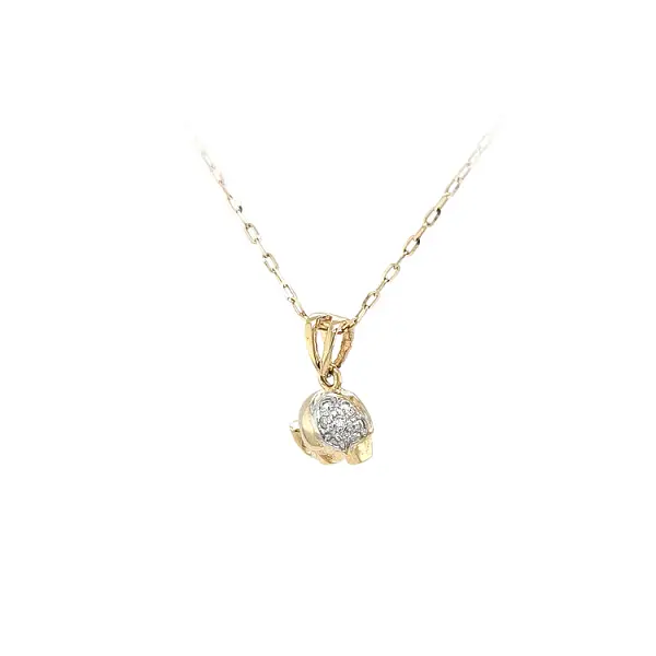 Gold-Anhänger Elefant mit Zirkonen