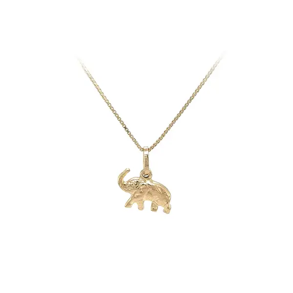 Goldener Elefant-Anhänger