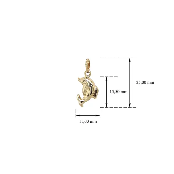 Goldener Delphin-Anhänger