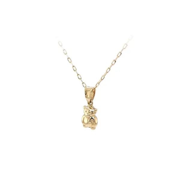 Goldener Teddybär-Anhänger