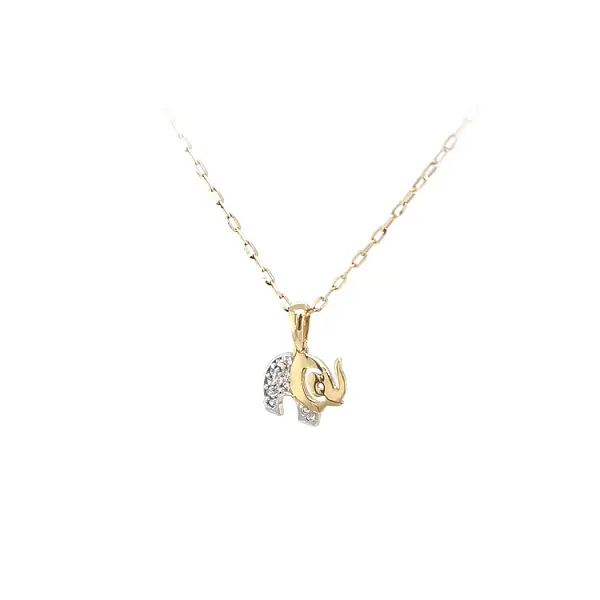 Gold-Anhänger Elefant mit Zirkonen