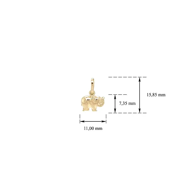 Goldener Elefant-Anhänger