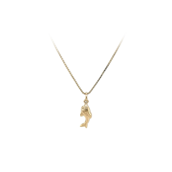 Goldener Delphin-Anhänger