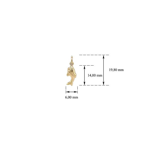 Goldener Delphin-Anhänger