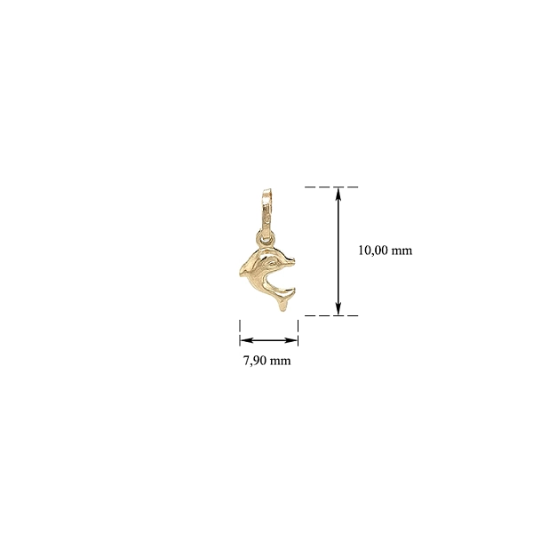 Goldener Delphin-Anhänger