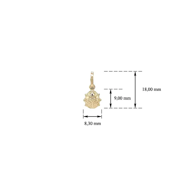 Gold-Anhänger Marienkäfer