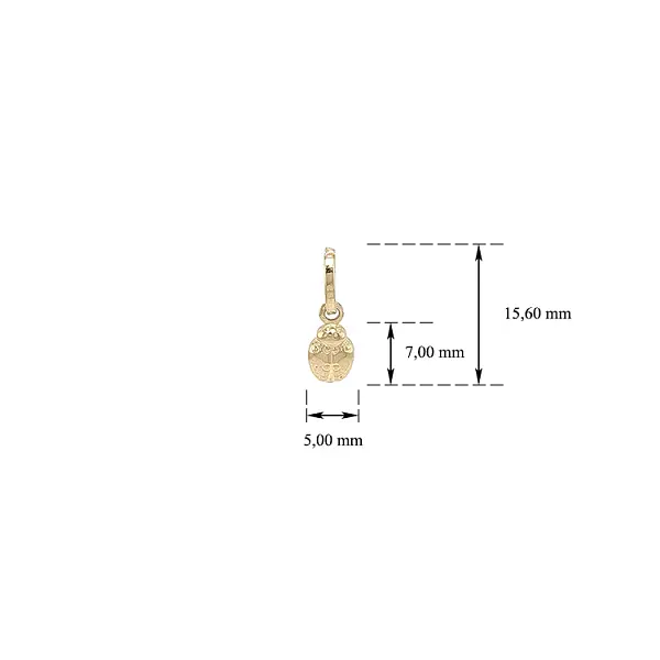 Gold-Anhänger Marienkäfer