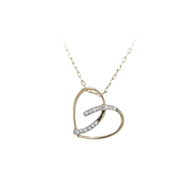 Gold-Anhänger Herz mit Zirkonen