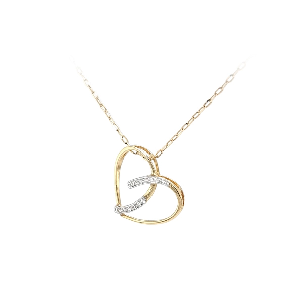 Gold-Anhänger Herz mit Zirkonen
