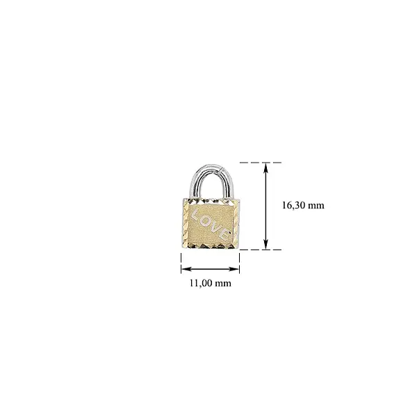 Anhänger Schloss aus Combination Gold