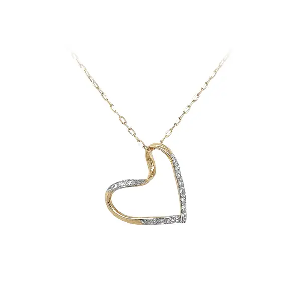 Gold-Anhänger Herz mit Zirkonen