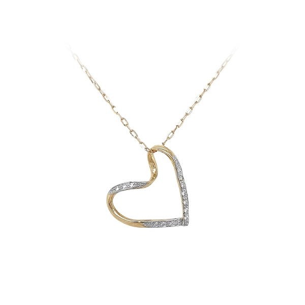 Gold-Anhänger Herz mit Zirkonen