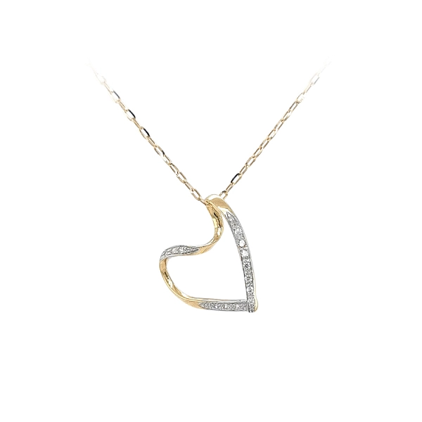 Gold-Anhänger Herz mit Zirkonen