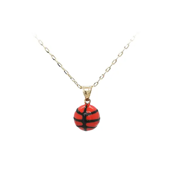 Gold-Anhänger Basketball Ball