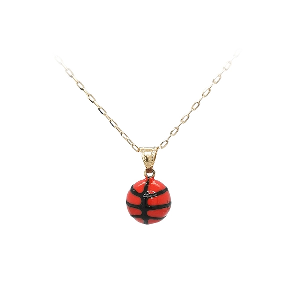 Gold-Anhänger Basketball Ball
