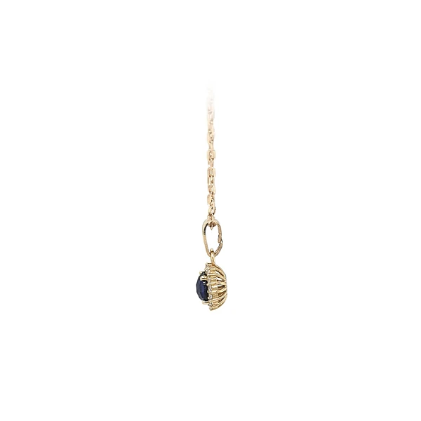 Gold-Anhänger mit blauem Stein