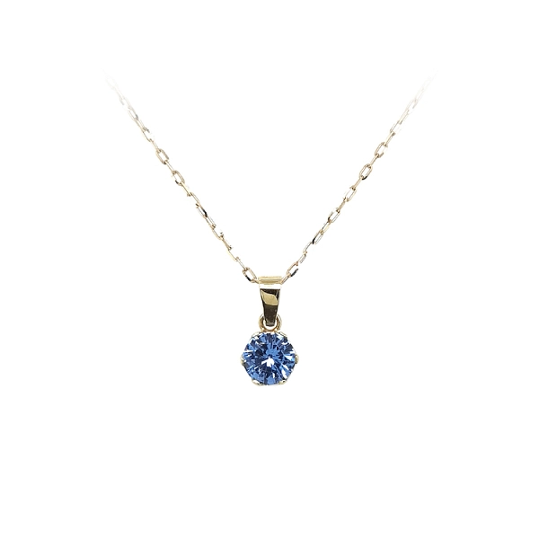 Gold-Anhänger mit blauem Stein