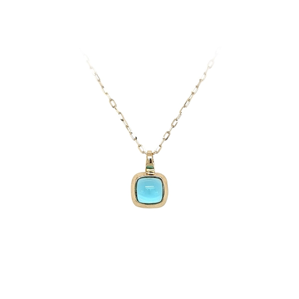Gold-Anhänger mit blauem Stein