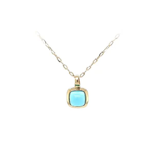 Gold-Anhänger mit blauem Stein