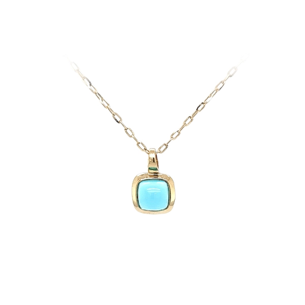 Gold-Anhänger mit blauem Stein