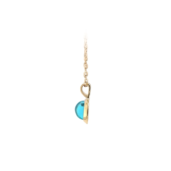 Gold-Anhänger mit blauem Stein