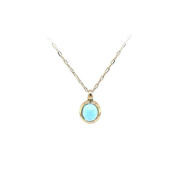Gold-Anhänger mit blauem Stein