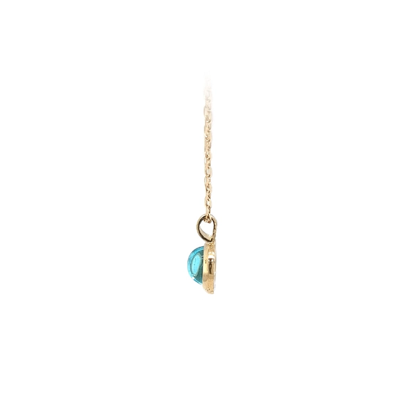 Gold-Anhänger mit blauem Stein