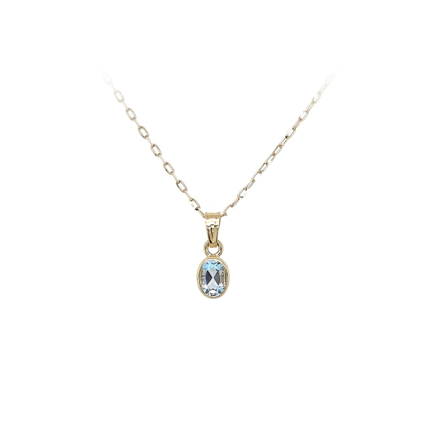 Gold-Anhänger mit blauem Stein