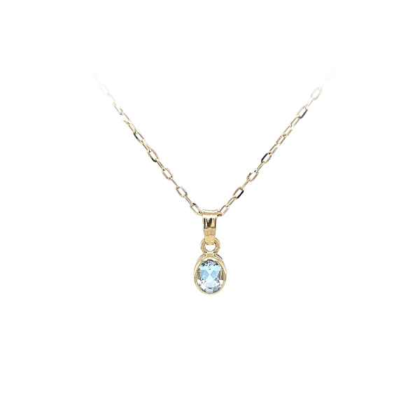 Gold-Anhänger mit blauem Stein