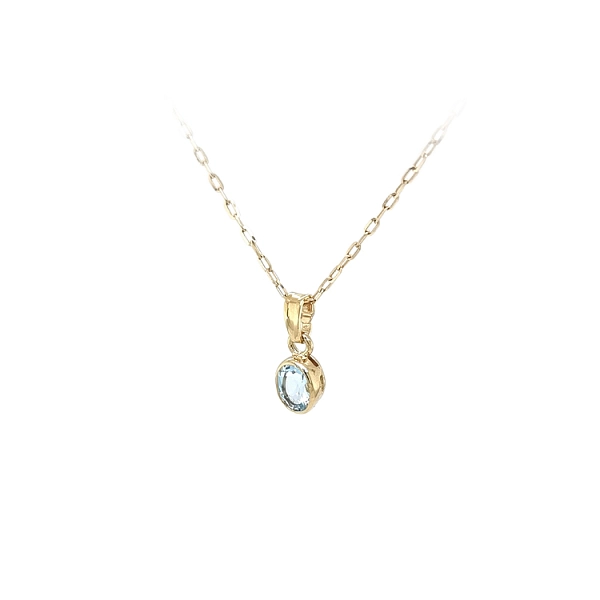 Gold-Anhänger mit blauem Stein