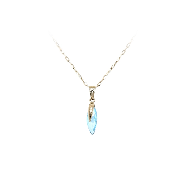 Gold-Anhänger mit blauem Stein