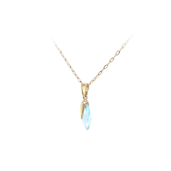 Gold-Anhänger mit blauem Stein