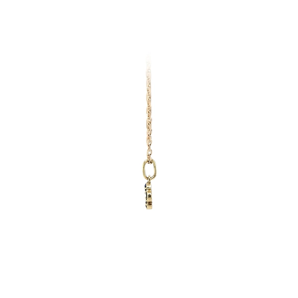 Gold-Anhänger mit blauem Stein