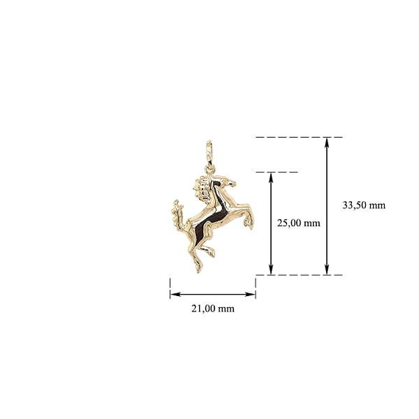 Gold-Anhänger Pferd