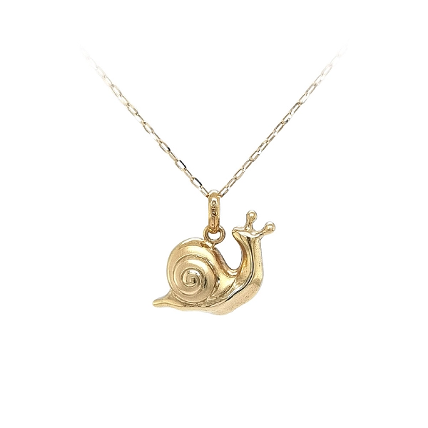Gold-Anhänger in Schneckenform