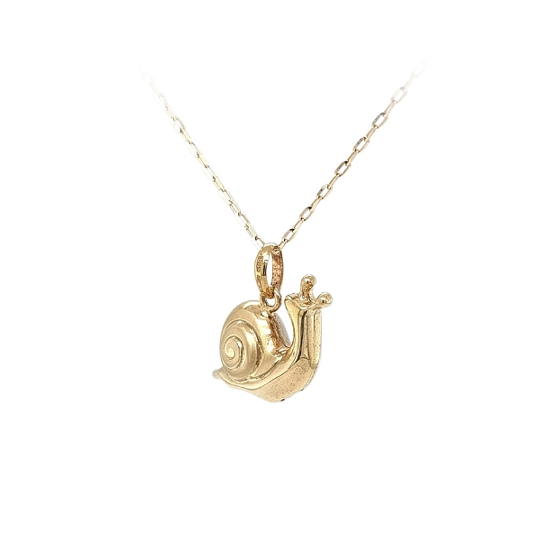 Gold-Anhänger in Schneckenform