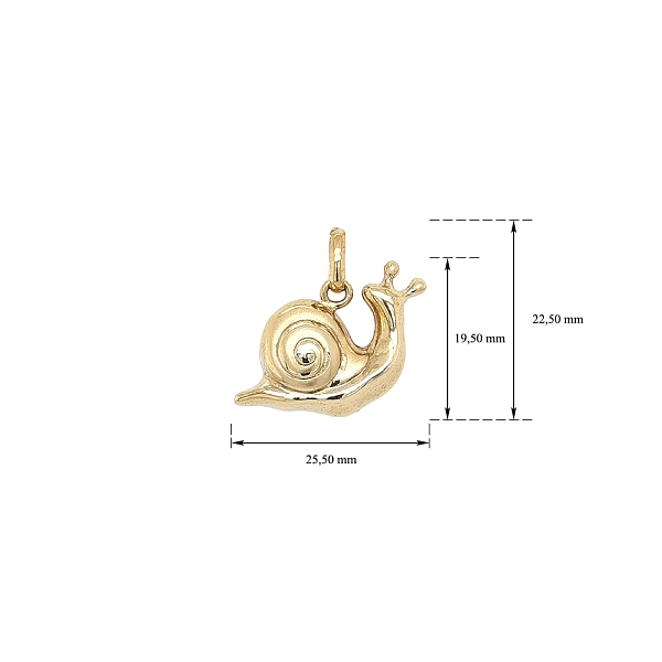 Gold-Anhänger in Schneckenform