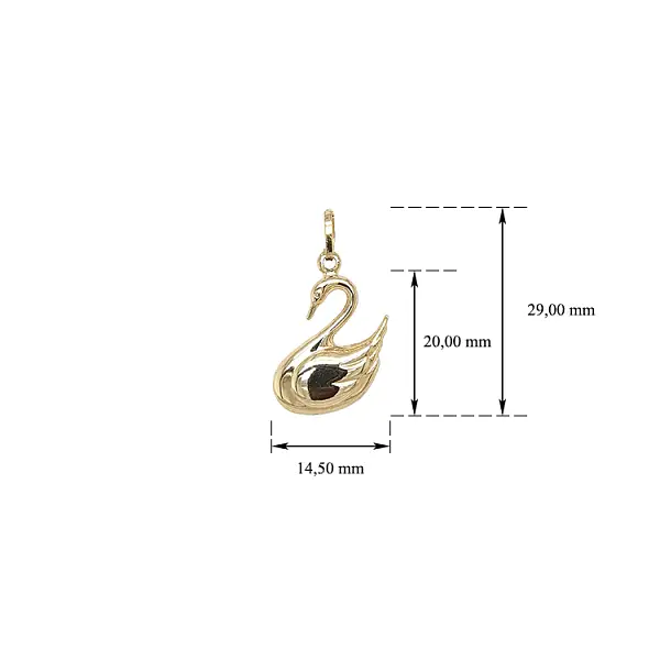 Goldener Schwan-Anhänger