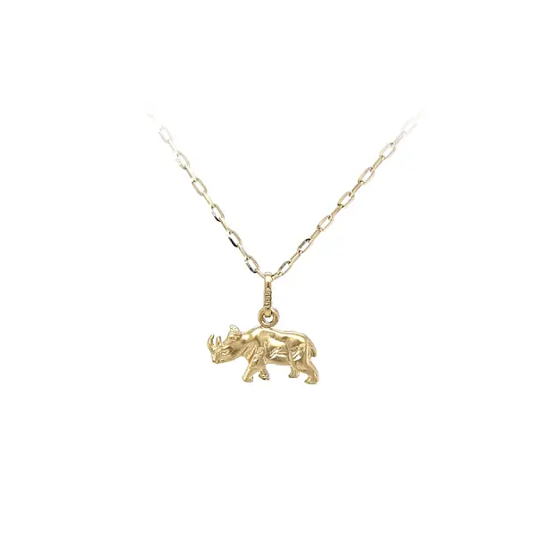 Gold-Nashorn-Anhänger