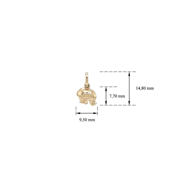 Goldener Elefant-Anhänger